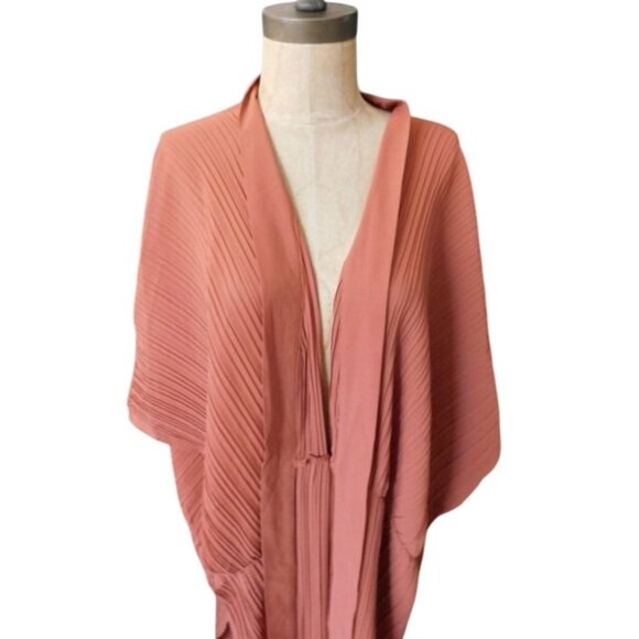 DR2 Size 2X Plus Size Cinnamon Crinkle Kimono Style Top Jacket NWT - Picture 3 of 3